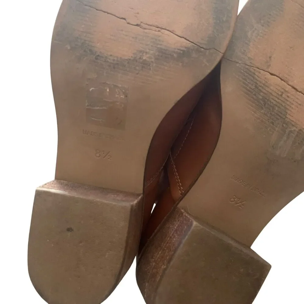 Madewell Women's Size 8.5‎ Leather Pointed Toe Brady Western Boho Bootie Boots
